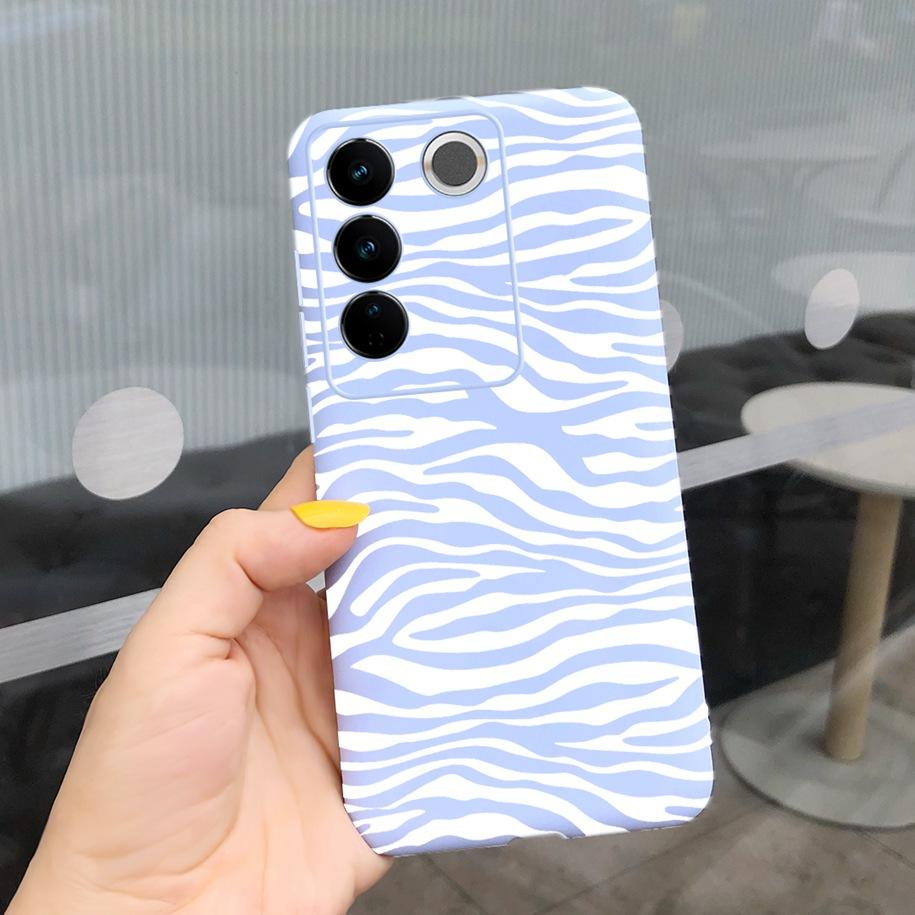 Чехол для Vivo V27 Pro Задняя крышка для Vivo V27e Модный чехол-фунда конфетного цвета с рисунком для Vivo V27 5G V 27e V27Pro V2237 V2230 Мягкий чехол
