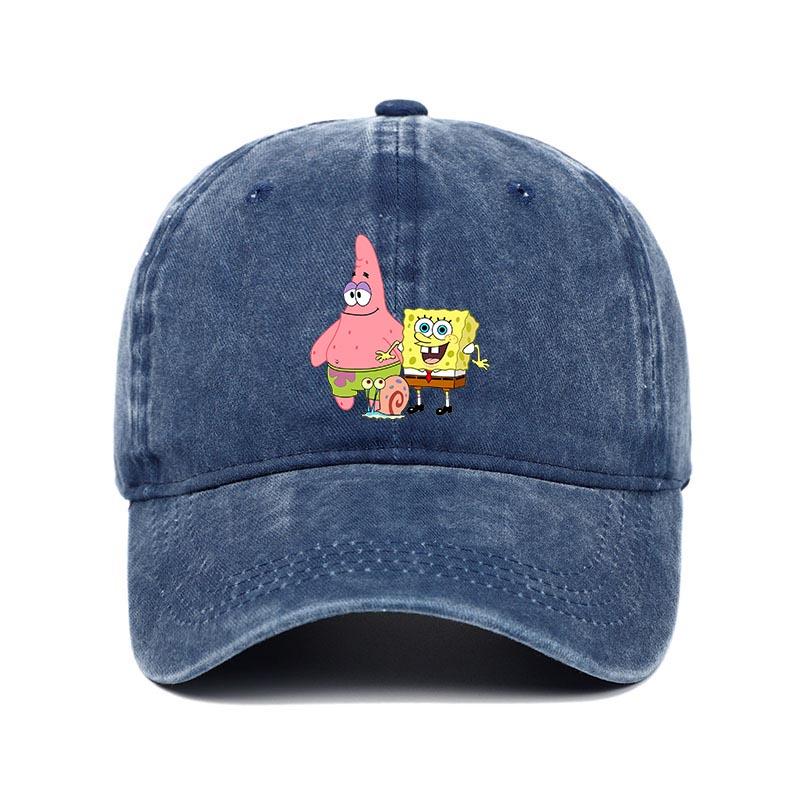 Fashion Cute SpongeBobs Baseball Cap Movie Cartoon Role Adult Unisex Women Sport Casual Sunshade Adjustable Anime Peaked Mesh Hat