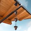 3.8M 12 Flower Cups Gutter Chain Adjustable Monarch Rain Gutter Chime Chain for Replacement Downspout Gutters Eaves Drainage