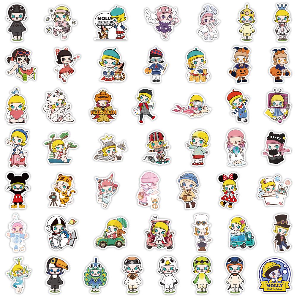 50 Cute Cartoon Graffiti Stickers - Waterproof Decorative Stickers for Water Bottles and Phones
