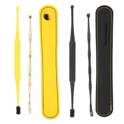 Инструмент для удаления ушной серы, инструмент для очистки ушей, пружинная мягкая щетка, ложка для ушей, набор для чистки ушей