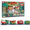 ABS Electric Train Set Battery Powered Electric Rail Cart New Railway Car Toy  Xmas Gifts