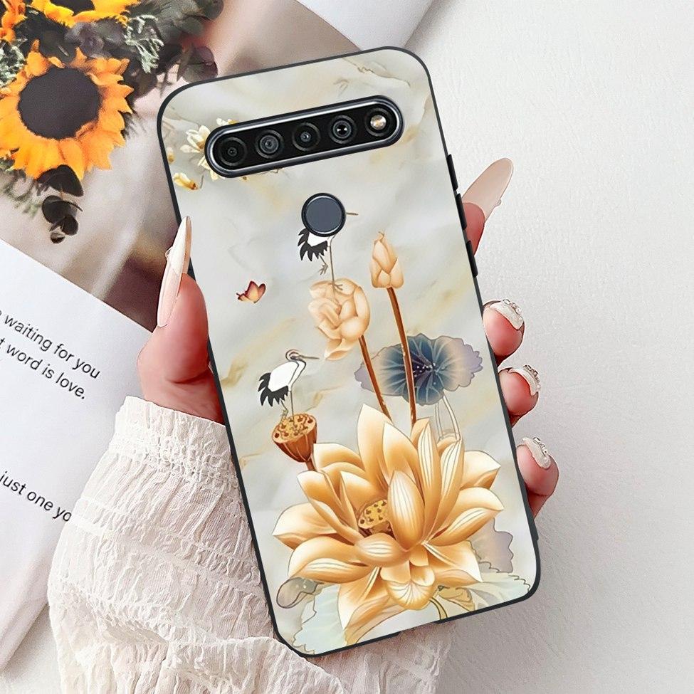 2020 For LG K41S LM-K410 Cover For LG K51S Case LM-K510 Luxury Butterfly Love Cute Cat Cool Handsome Lion Painted Black Silicone