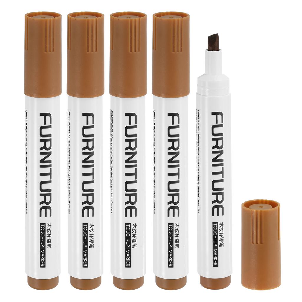 3/5Pcs Furniture Repair Kit Patch Paint Pens Wood Furniture Markers Touch Up Wood Filler Sticks for Scratches Wooden Floor Table