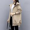 Women Loose Casual Hooded Windbreaker Coat In Spring and Autumn