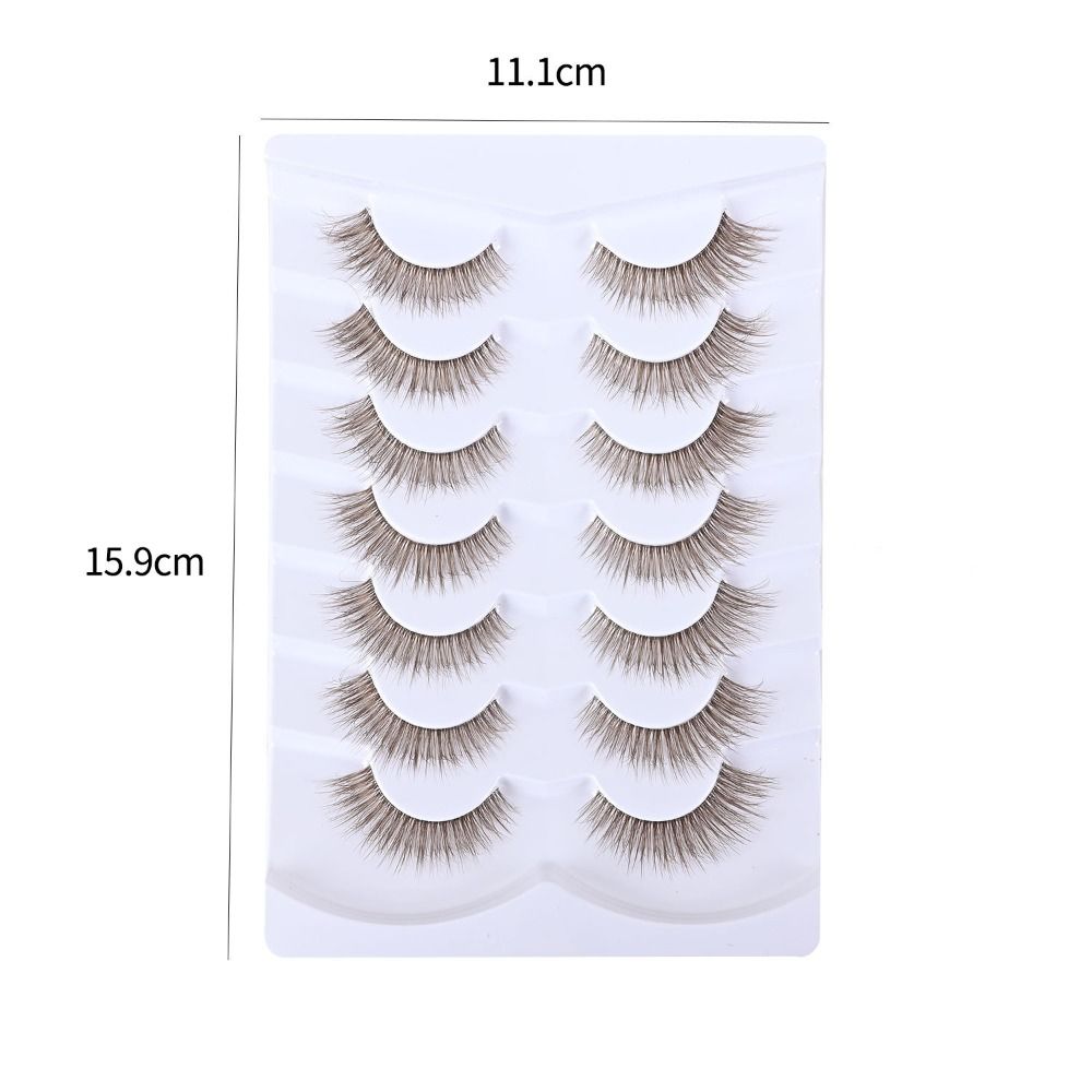 Wispy Volume Brown Lashes Faux Mink False Lashes with Clear Band Eye Lashes  Eyelash Extension