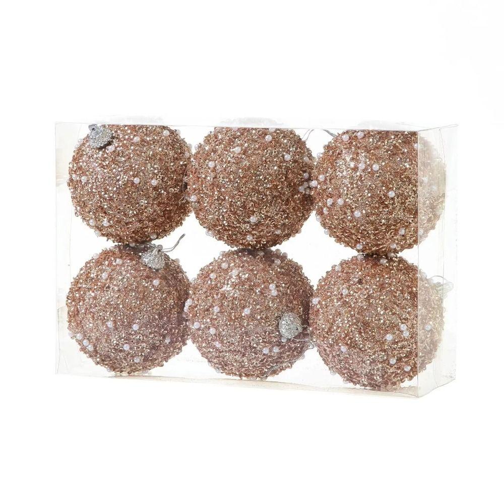 6Pcs/set Xmas Baubles Christmas Ball Foam Xmas Ornament Ball New Christmas Tree Hanging Pendant