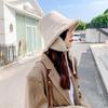 1Pc Strap Windproof Fisherman Hat Versatile Ear Protection Warm Bucket Hat Velvet Lamb's Wool