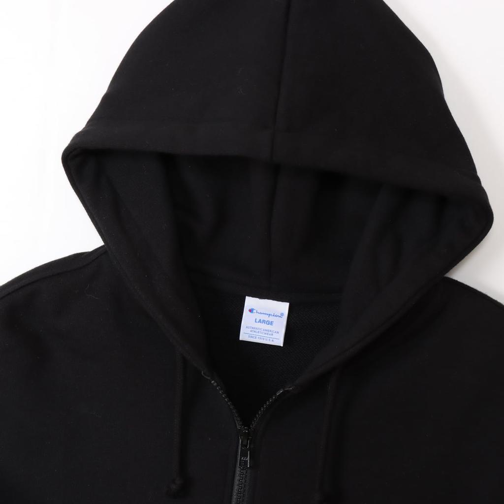 Champion Long Sleeve Cotton USA Fleece Hoodie with Embroidered Logo and Zip Hoodie C3-W104Z-090-M