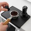 Watchget Коврик для темперирования эспрессо 8,5 x 5,9 дюйма Черный Пищевой силикон Угловая подставка для портафильтра Водонепроницаемый Аксессуар для бариста
