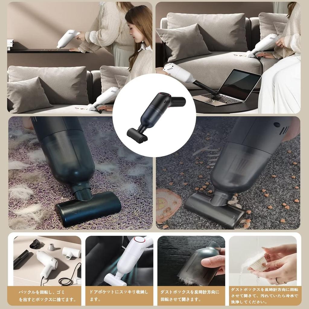 Handy Vacuum Handy Car Mini Vacuum Tabletop Pet Hair USB Wet and Dry 9000PA Suction Use Cleaner, Cleaner, Cleaner, Cordless, Cleaner, Furniture,