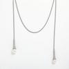 Fenny 18K Gold Plated Long Freshwater Pearl Pendant Sweater Chain Necklace Trend for Women Stainless Steel Jewelry