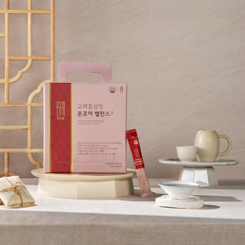 Экстракт красного корейского женьшеня 6-летней выдержки Cheonyangsam Oncore Balance Red Ginseng Stick 100 пакетиков, 15 г, 1 шт.
