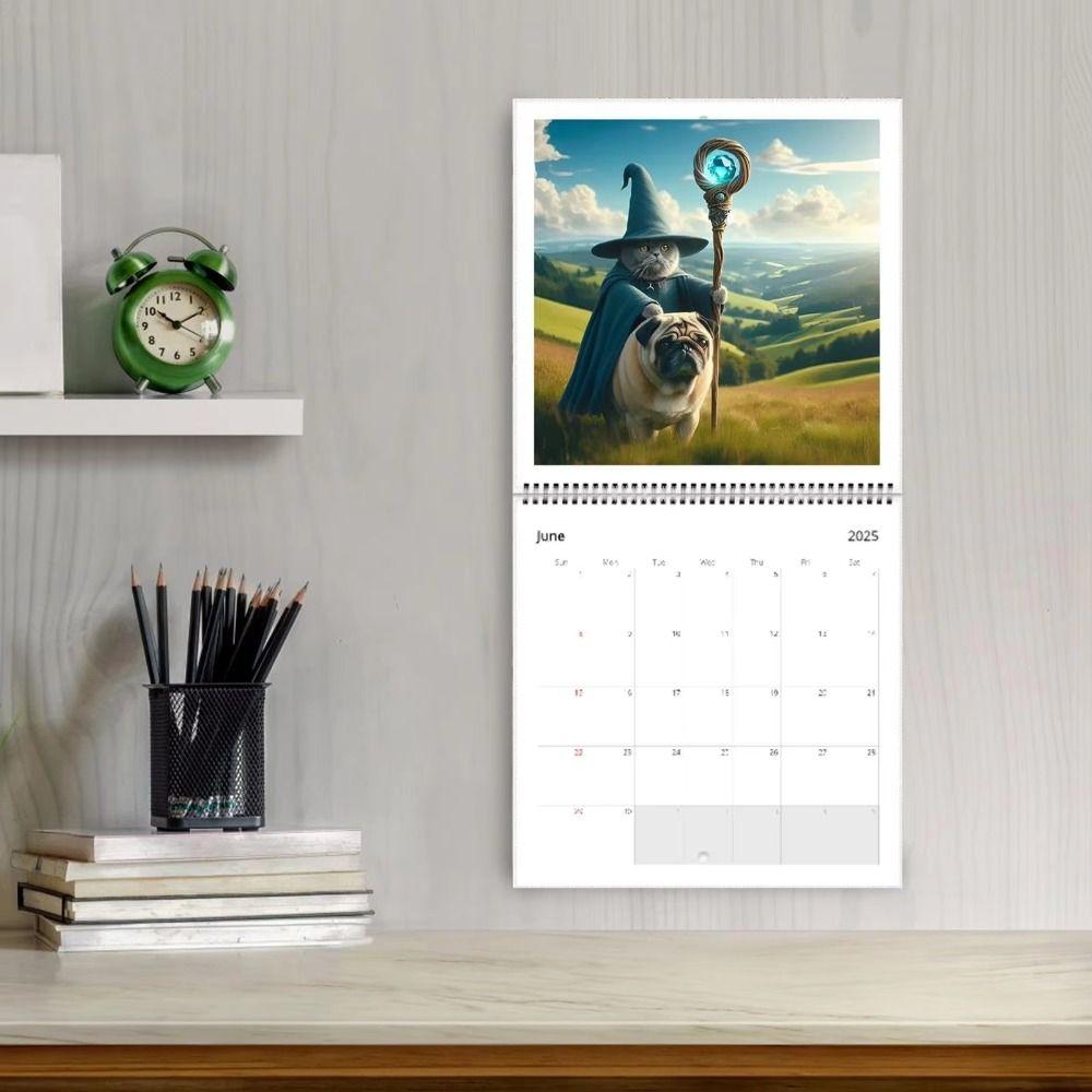 Original Illustrations 2025 New Year Calendar Dark Fores Hanging Wall Calendary New Year Gifts
