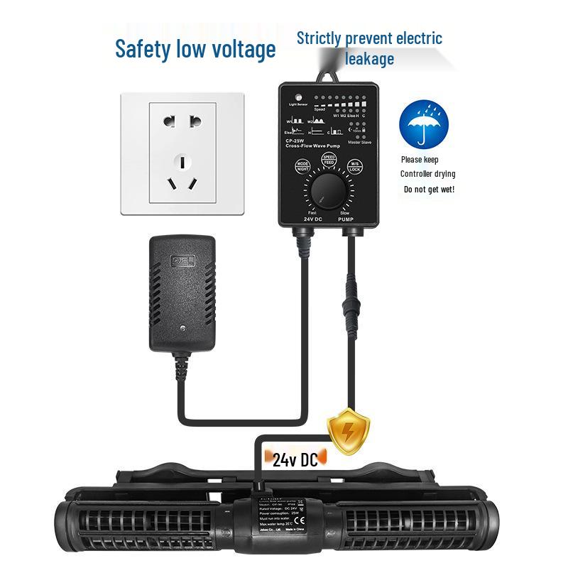 Создатель волн для аквариума с поперечным потоком: Бесшумный магнитный всасывающий насос для морских аквариумов с кораллами