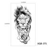Tribal Lion Long-lasting Tattoo Sleeve Black Tattoo Sticker Temporary Tattoos Fake Tattoo Stickers
