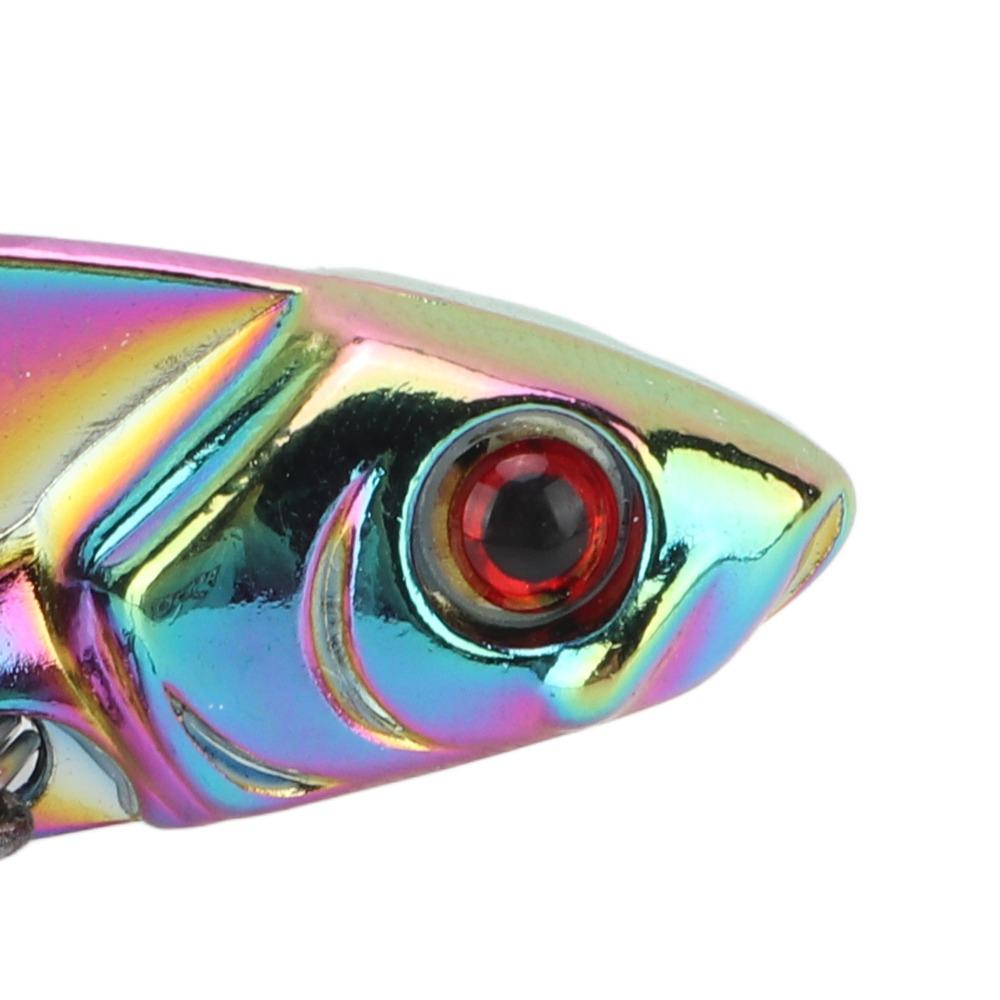 5PCS Zinc Alloy Vib Blade Lure with Treble Hooks Swimbait Lure Fishing Blade Bait For Freshwater
