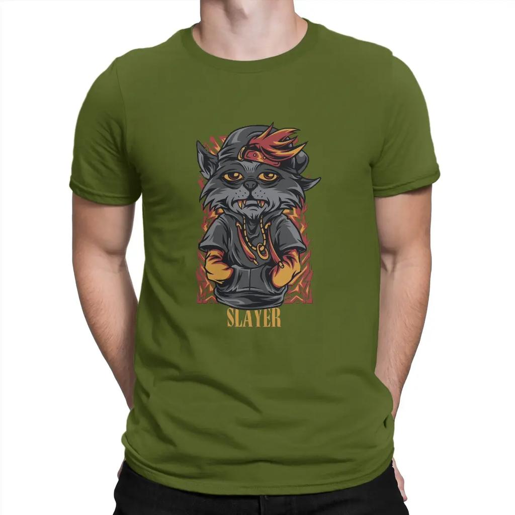 T-Shirt Rock Leisure Pure Cotton Tees Short Sleeve S-Slayer Band T Shirts Crewneck Clothes Gift Idea Unisex