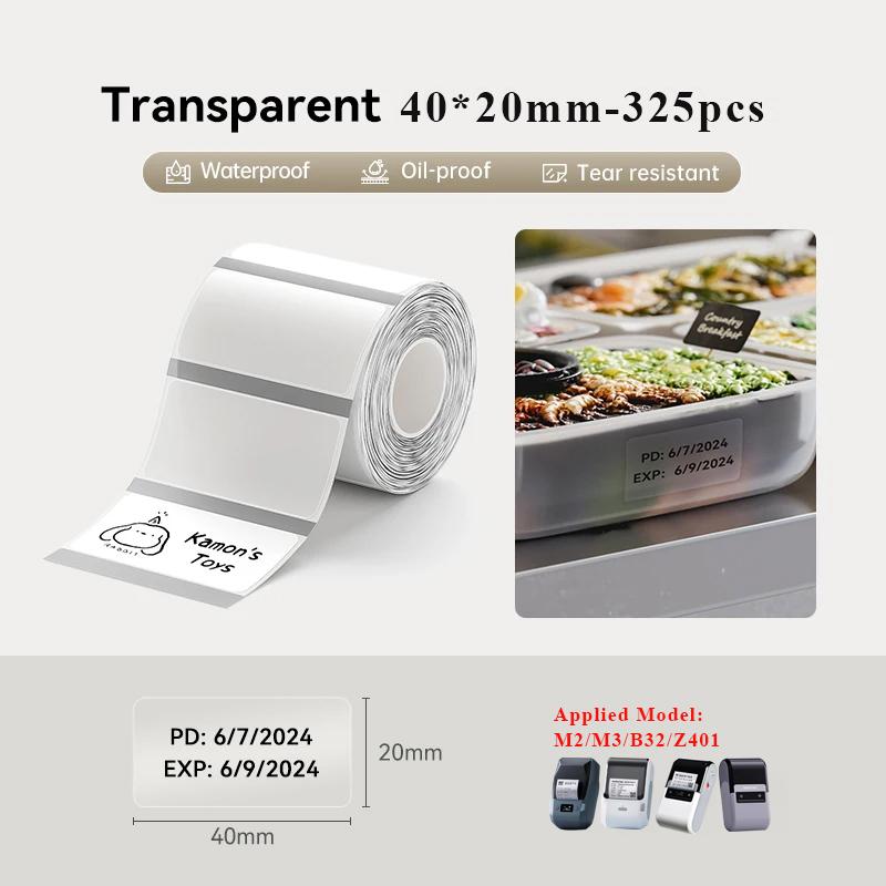NIIMBOT M2/M3/B32/Z401 Цветная углеродная лента Термотрансферная наклейка Уличная водостойкая устойчивая к царапинам Сетевой организатор Метка Топливные форсунки 6