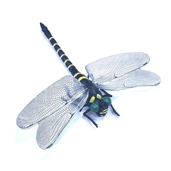 Fake Dragonfly Decoration with Lanyard/Pin Portable Outdoor Camping Gnats Fly Repellent Simulated 3D Dragonfly Model Ornament Kids Educational Toy