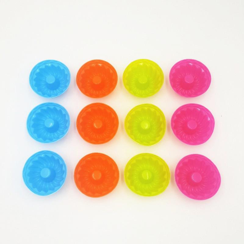 Аксессуары для выпечки, 12 шт., пищевая форма для пудинга, желе, пончиков, силиконовая форма для торта, нетоксичная