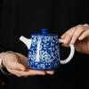 Chinese Ice Plum Ceramic Tea Set Cover Bowl Tea Cup Hand-painted Blue and White Porcelain Teapot Jingdezhen Not Hot Tea Set