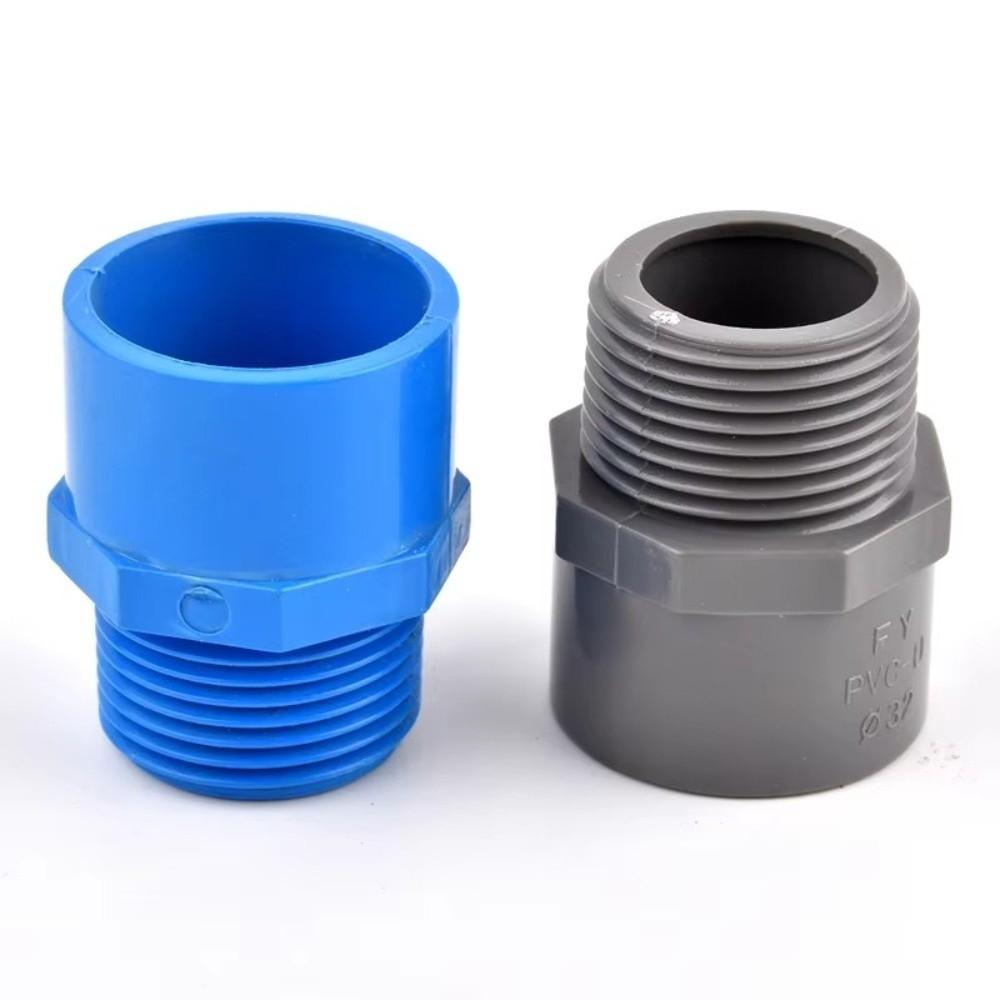 5Pcs Straight Structure PVC Pipe Connector Male Threaded Straight Pipe Connector Water Supply Pipes