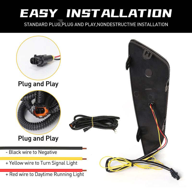 LED DRL For Toyota Sienna Daytime Running Lights Start-Up Animation Front Bumper Driving Lamps White Yellow Car Accessories