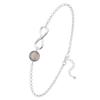 [R5961] - Handmade Silver Bracelet 'Infini' Silver Gray Agate - 12x10 Mm