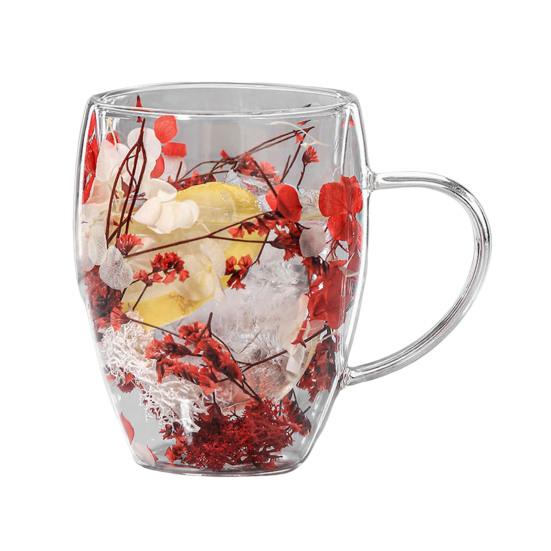 350 мл Кружка для кофе из стекла с двойными стенками, Изолированная стеклянная чашка с ручкой, Прозрачная, для эспрессо, латте, капучино, молока, сока, чая, воды