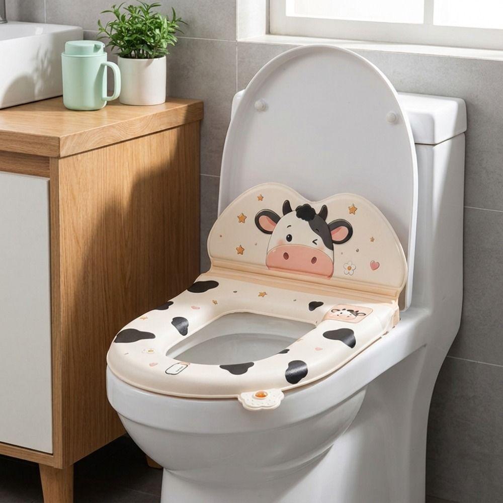 Cartoon Toilet Seat Protector with backrest Toilet Seat Cover Toilet Seat Mat Household