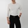 Onl Men 1 + 1 CuT Muscle FiT Long Sleeve WhiTe T shirT