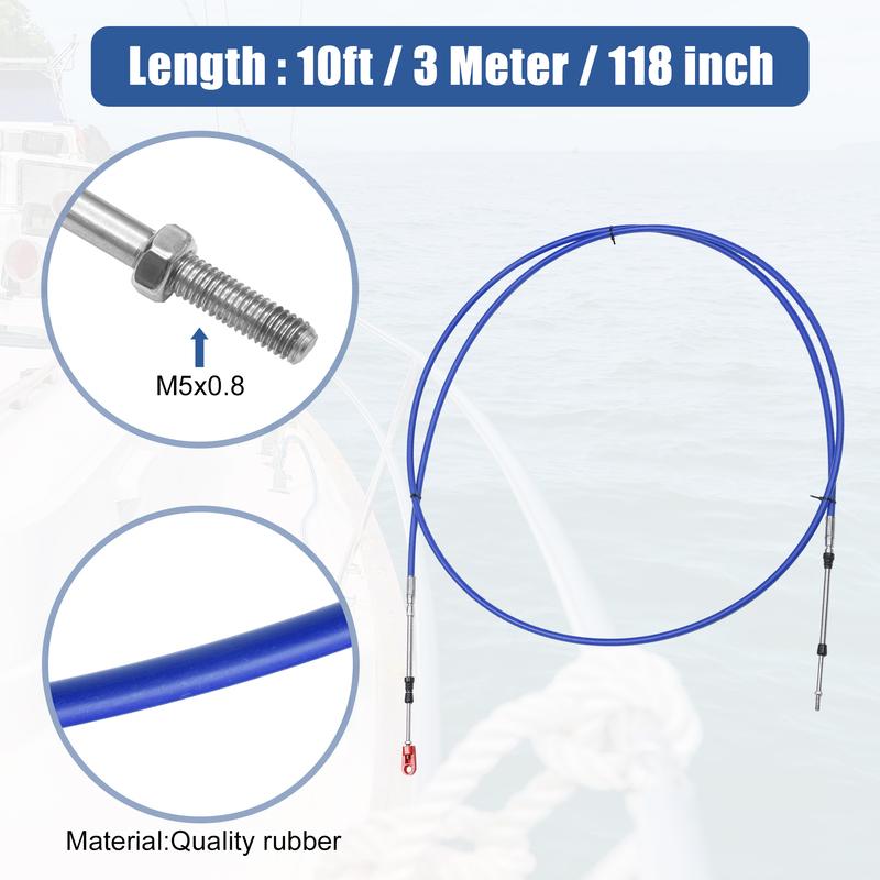 Motoforti 1-2 шт. 10 футов - 24 фута Морской тип 3300/33C Кабель дистанционного управления газом и реверсом с вилкой для подвесного двигателя Yamaha