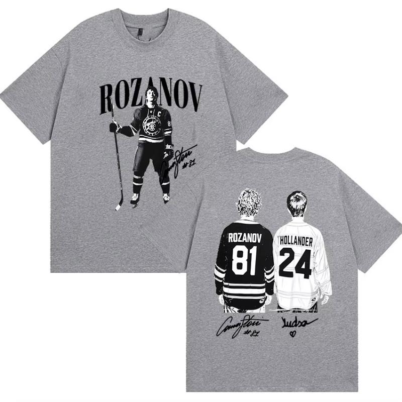 Ilya Rozanov Hollanov Large Unisexs Tshirt Heating Competition Retro Pattern Tshirt Movie Shane Hollander Cotton Tshirt