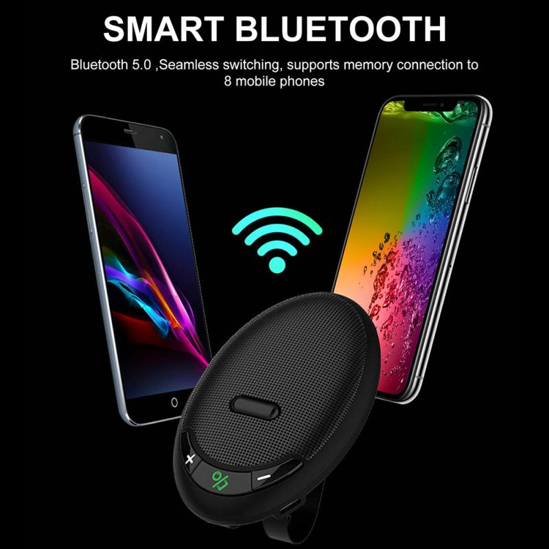 Bluetooth-совместимая система 5.0 + edr, установка солнцезащитного козырька, автомобильный динамик громкой связи, мобильный телефон
