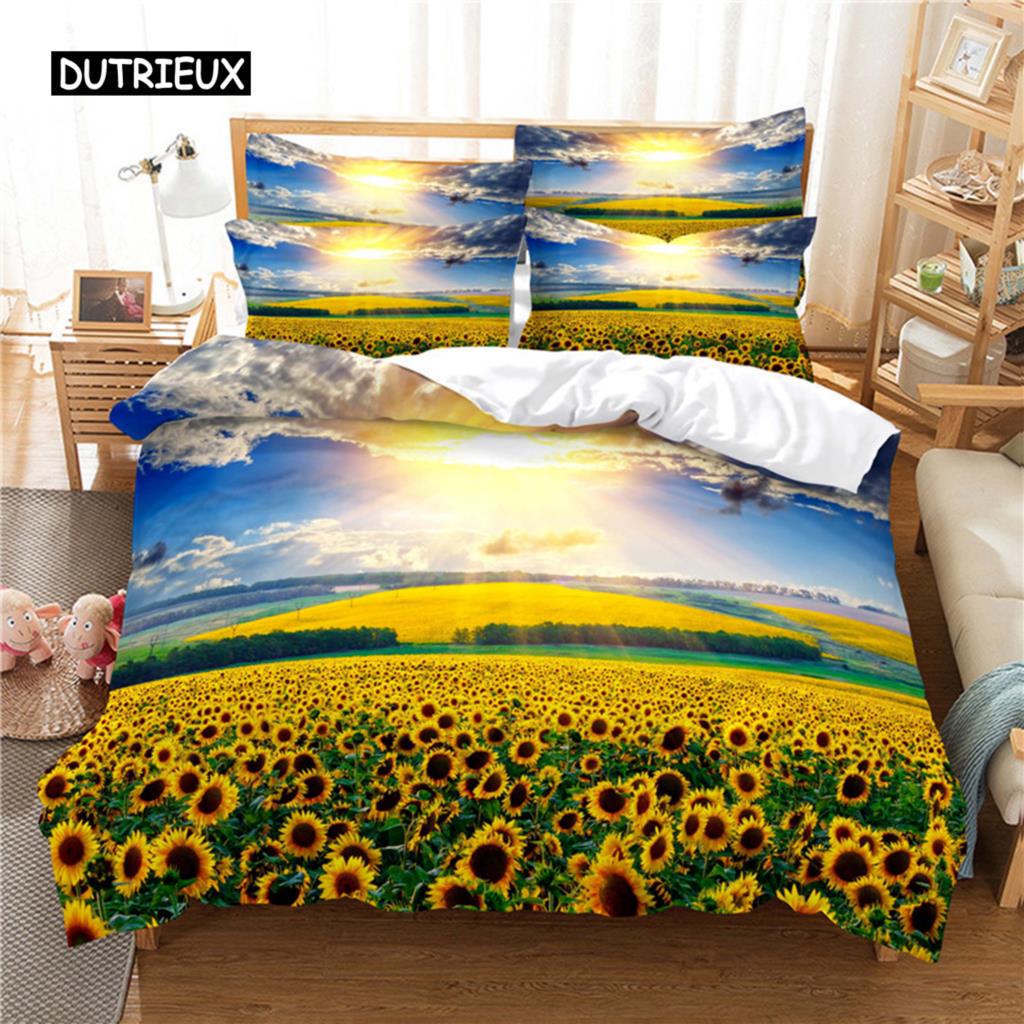 Красивый комплект постельного белья с цветочным принтом, комплект пододеяльников, комплект постельного белья с 3D-печатью, комплект постельного белья размера «queen size», модный дизайн