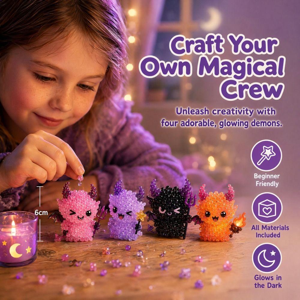 Tiny DIY Animal Bead Embroidery Kit Colorful 3D Bead Pet Keychain Making Kit For Beginners
