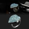 Крышка кнопки запуска двигателя автомобиля Bling, бриллиантовая внутренняя кнопка запуска и остановки, кольцо-наклейка, блестящие аксессуары, сердечко, блестящий двигатель, зажигание