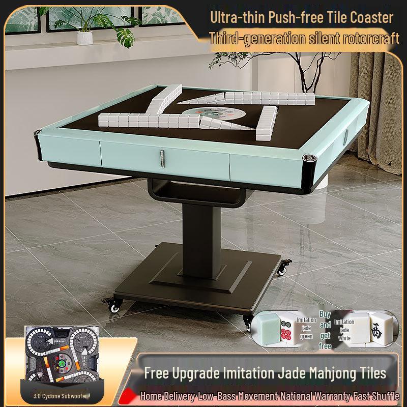 Iron Army Dual-Use Automatic Foldable Mahjong Table with Low Noise and Rotary Dining Feature