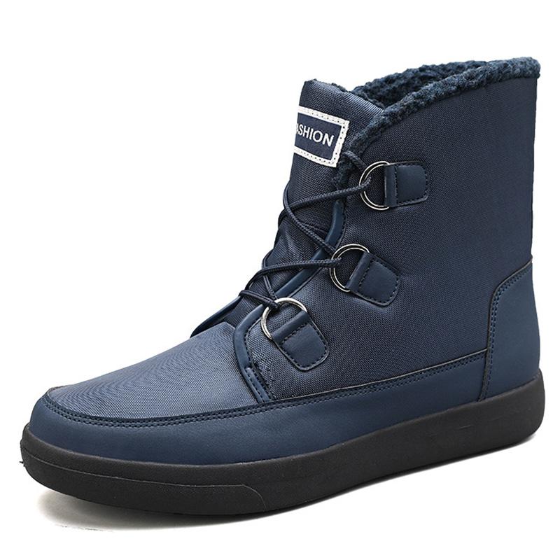 Модные зимние мужские ботинки на шнуровке удобные мужские зимние ботинки на платформе ботильоны водонепроницаемая мужская обувь рабочая обувь