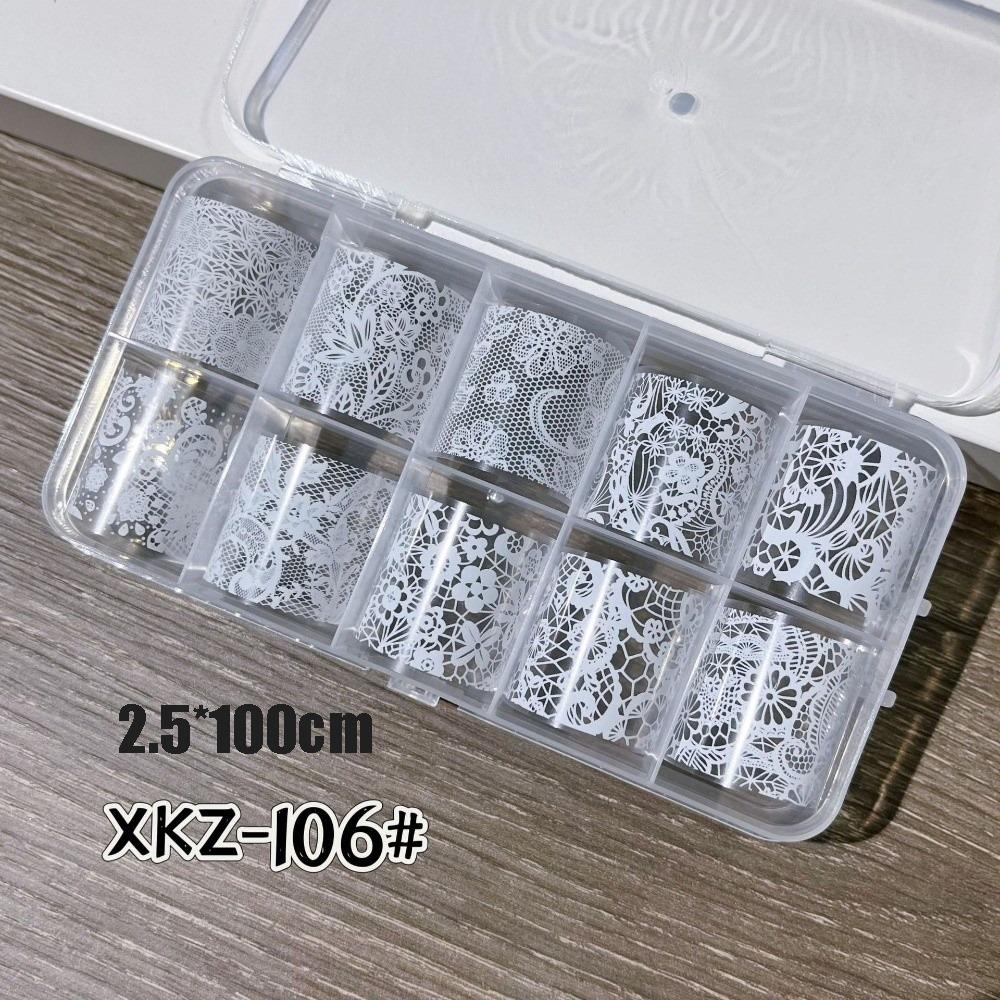 Lace Design Nail Foils Stripe Pattern Nail Decals Professional Nail Art Stickers Nail Decoration