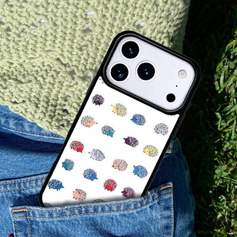 Милый чехол-накладка с ежиком для IPhone 11 12 13 14 15 16e 17 Pro Max Coque для IPhone 17 Air