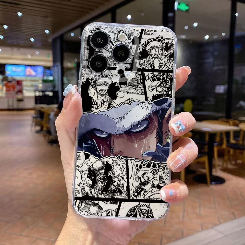 One P-Pieces L-Luffies Phone Case for iPhone 17 Air 16 15 14 Plus 13 12 11 Pro Max X Xs XR 8 e Soft TPU Transparent Cover