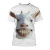 Summer Funny Animal Goat 3D Print T-Shirts Streetwear Men Fashion Harajuku Casual Oversized O-Neck T Shirt Tees Tops