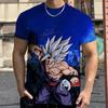 Dragon Ball Super Гоку Супер Сайян Синий 3D Печать Футболка Мужская Детская Летняя С Коротким Рукавом