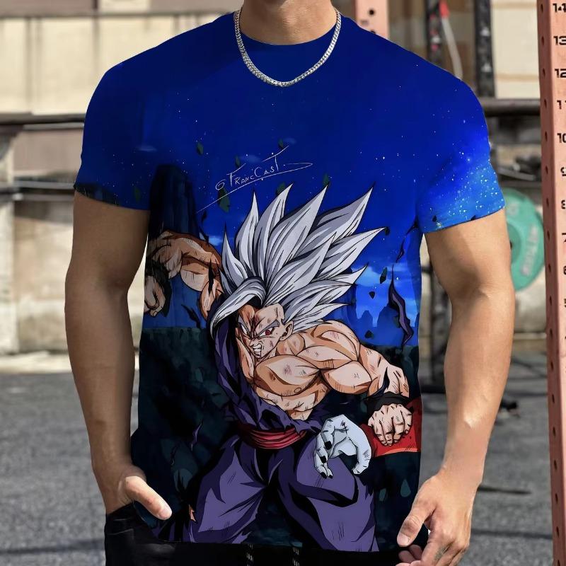 Dragon Ball Super Гоку Супер Сайян Синий 3D Печать Футболка Мужская Детская Летняя С Коротким Рукавом