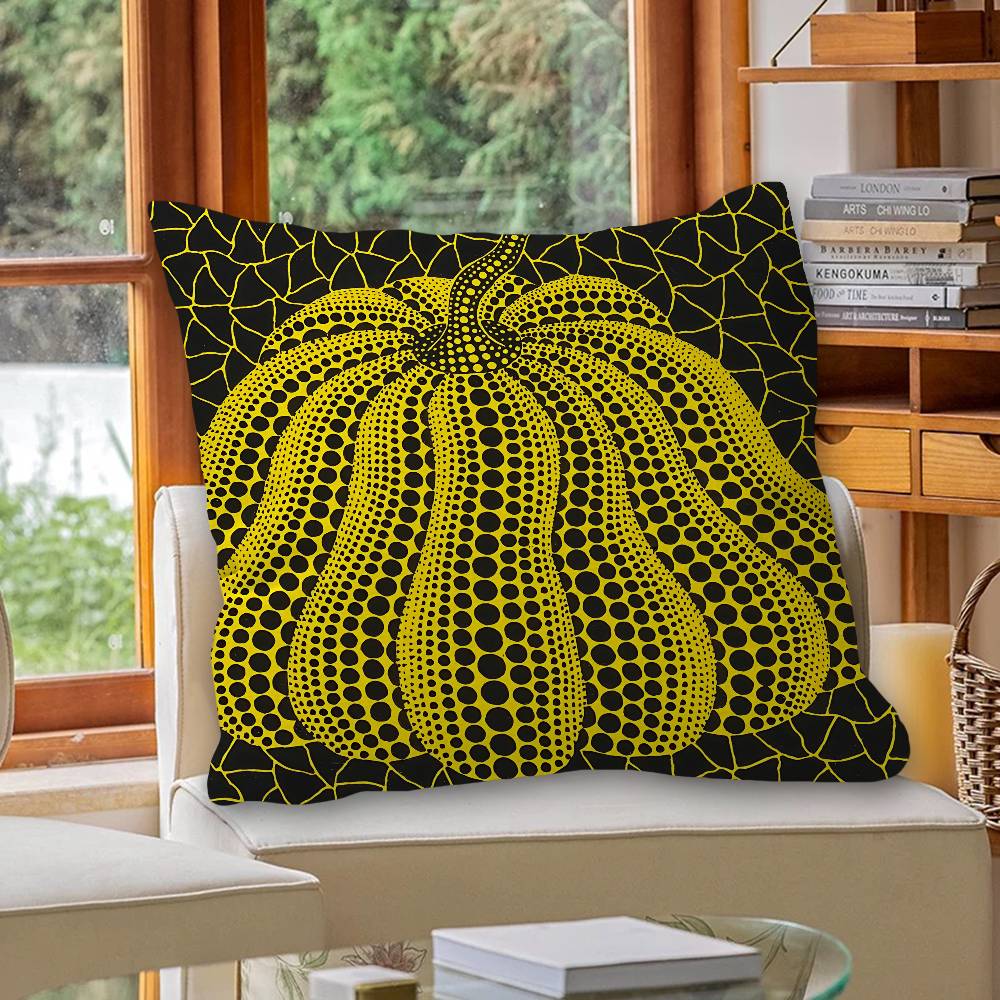 Popular Art YYayoi KusamaS Cushion Cover Pillowcase Upholstery Sofa Throw Pillow Home Decor Pillowcas