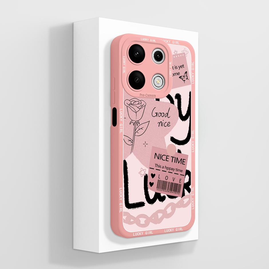 For Xiaomi Redmi Note 13 13 Pro 4G Phone Case Pretty Flower Liquid Silicone Back Cover For Redmi Note13 13Pro 4G Prevalent Funda
