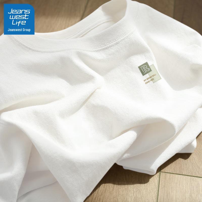JEANSWEST LIFE Мужская футболка с круглым вырезом из плотного хлопка 2025