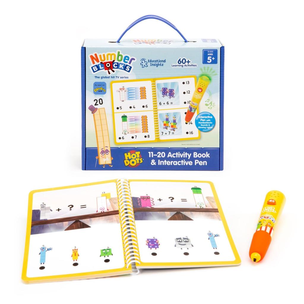 Numberblocks Activity Book Interactive Number Voice Educational Authentic 11-20 & Pen, Play, Pen, Toy, EI2551,